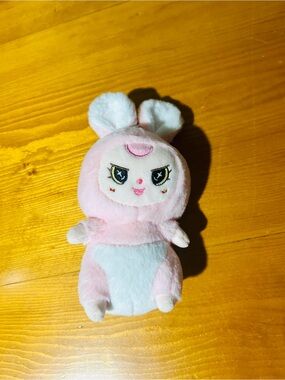 (3/$10) Labubu knock off Pink Bunny Plush Doll - Soft White Belly